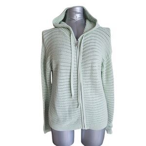 Mint Green Knit Hoodie